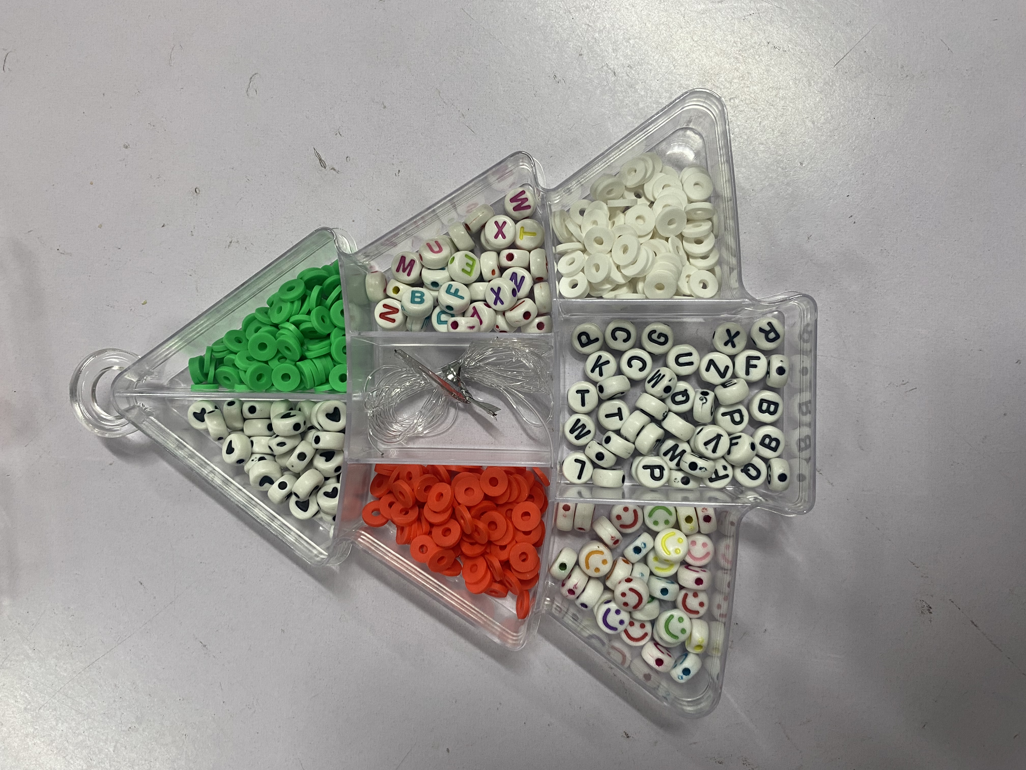 DIY串珠。手串 项链儿童手链 DIY串珠 饰品 项链圣诞亮片配件九字针胸卡夹扣不锈钢十字架朋克木块详情图4