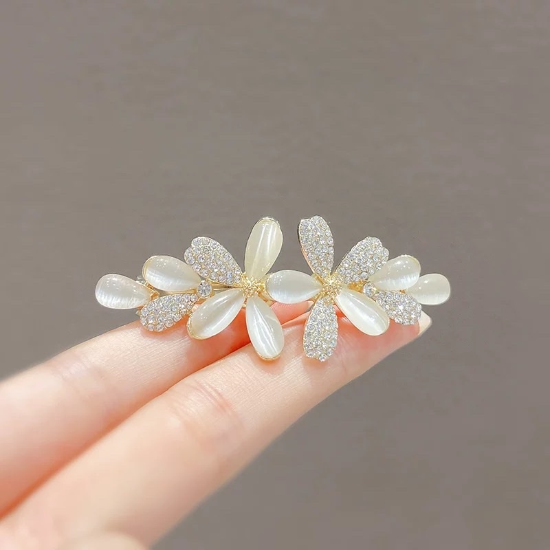 水钻夹子弹簧夹高端夹子头饰半扎发发夹女后脑勺横夹发卡顶夹发饰发卡