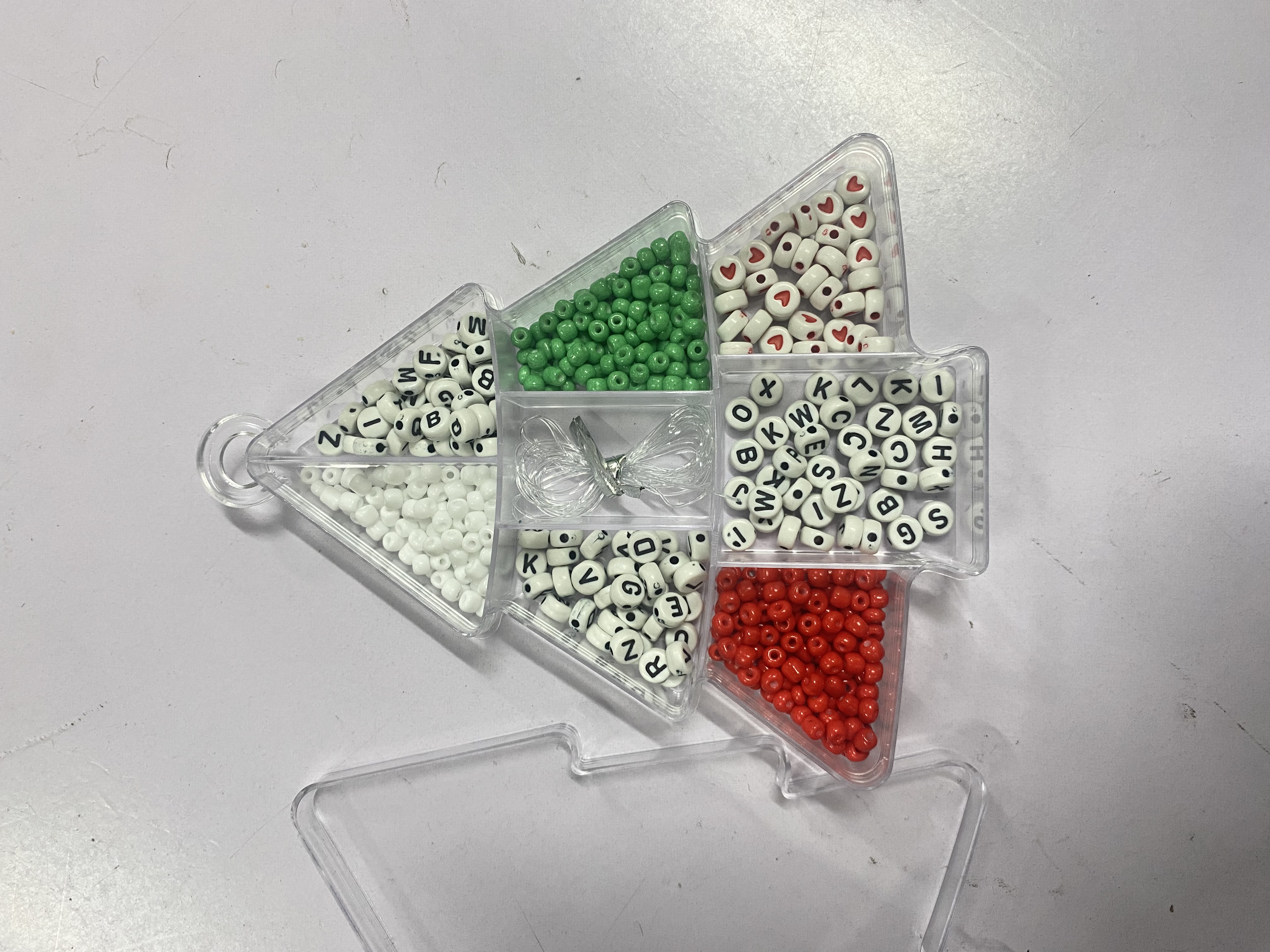 DIY串珠。手串 项链儿童手链 DIY串珠 饰品 项链圣诞亮片配件九字针胸卡夹扣不锈钢十字架朋克木块详情图2