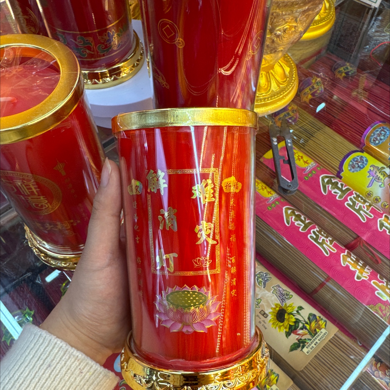 3D炫彩玻璃酥油灯 环保无烟酥油灯供佛用品 佛教法事供品 纯手工酥油灯 清香持久 点灯供佛酥油斗烛酥油灯详情图5