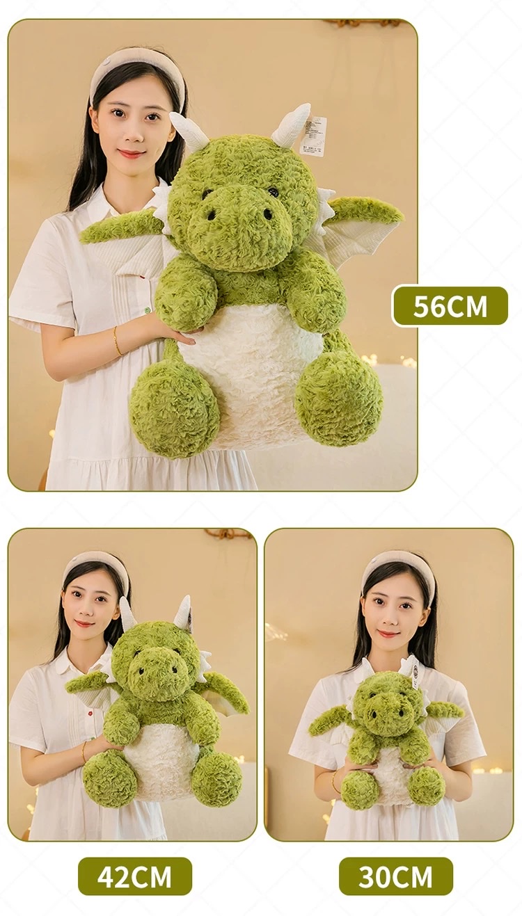 绿色小飞龙公仔毛绒玩具布娃娃玩偶恐龙抱枕坐姿男生款龙年吉祥物公仔详情图18