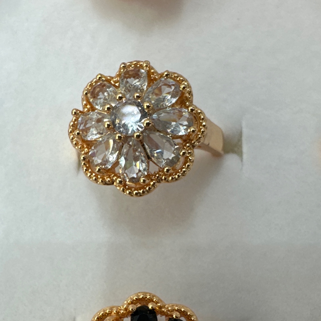 铜戒指 锆石镶嵌饰品