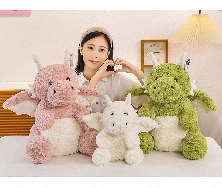 绿色小飞龙公仔毛绒玩具布娃娃玩偶恐龙抱枕坐姿男生款龙年吉祥物公仔详情图12