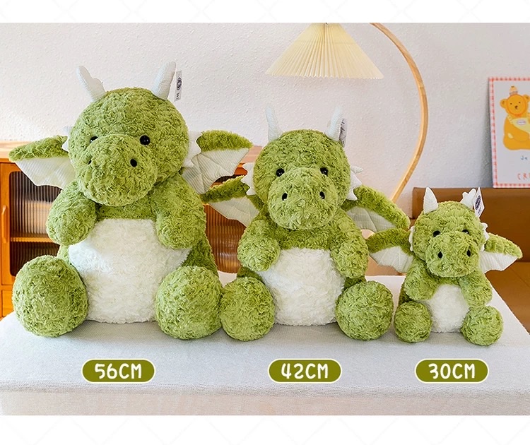 绿色小飞龙公仔毛绒玩具布娃娃玩偶恐龙抱枕坐姿男生款龙年吉祥物公仔详情图14