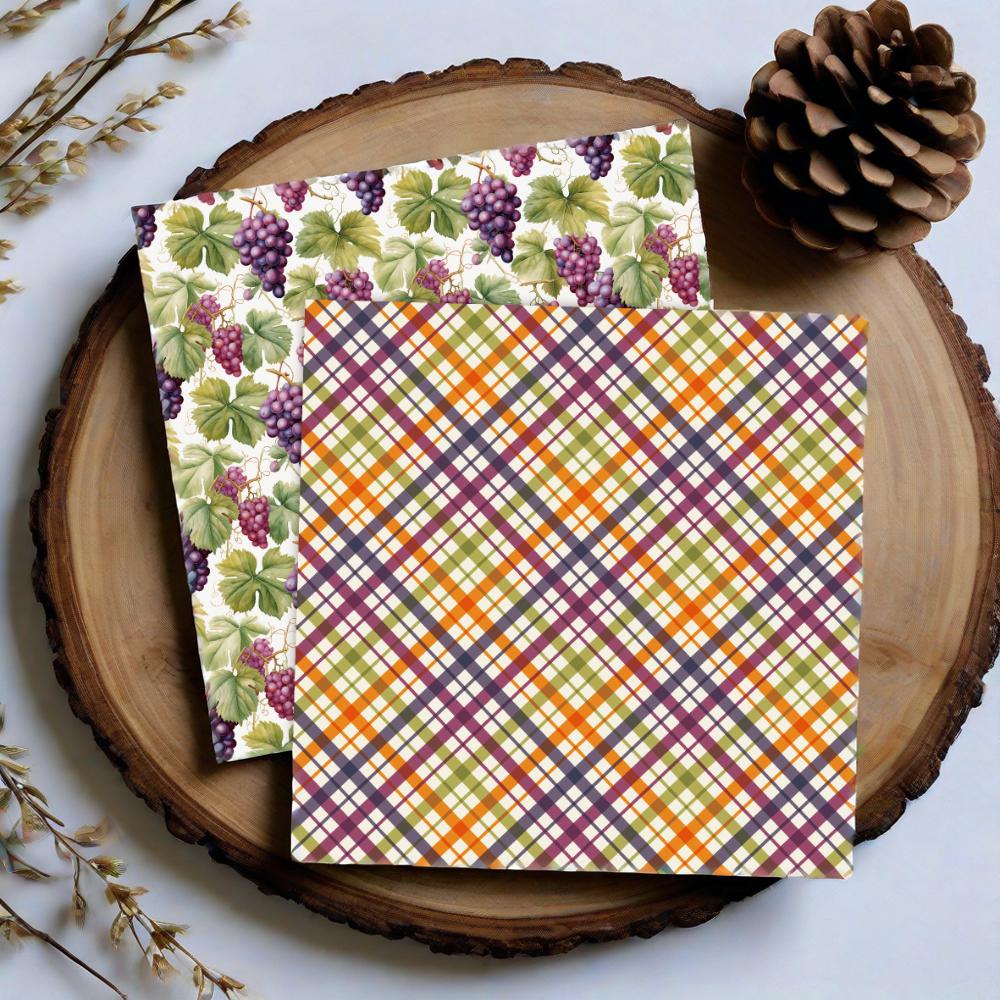 Fresh Fruits Pattern Scrapbook Paper Pack, 6×6 Inch Decorative Paper for Journaling Card Making Paper Crafts  -12sheets  AC230805-06 Specification drawing