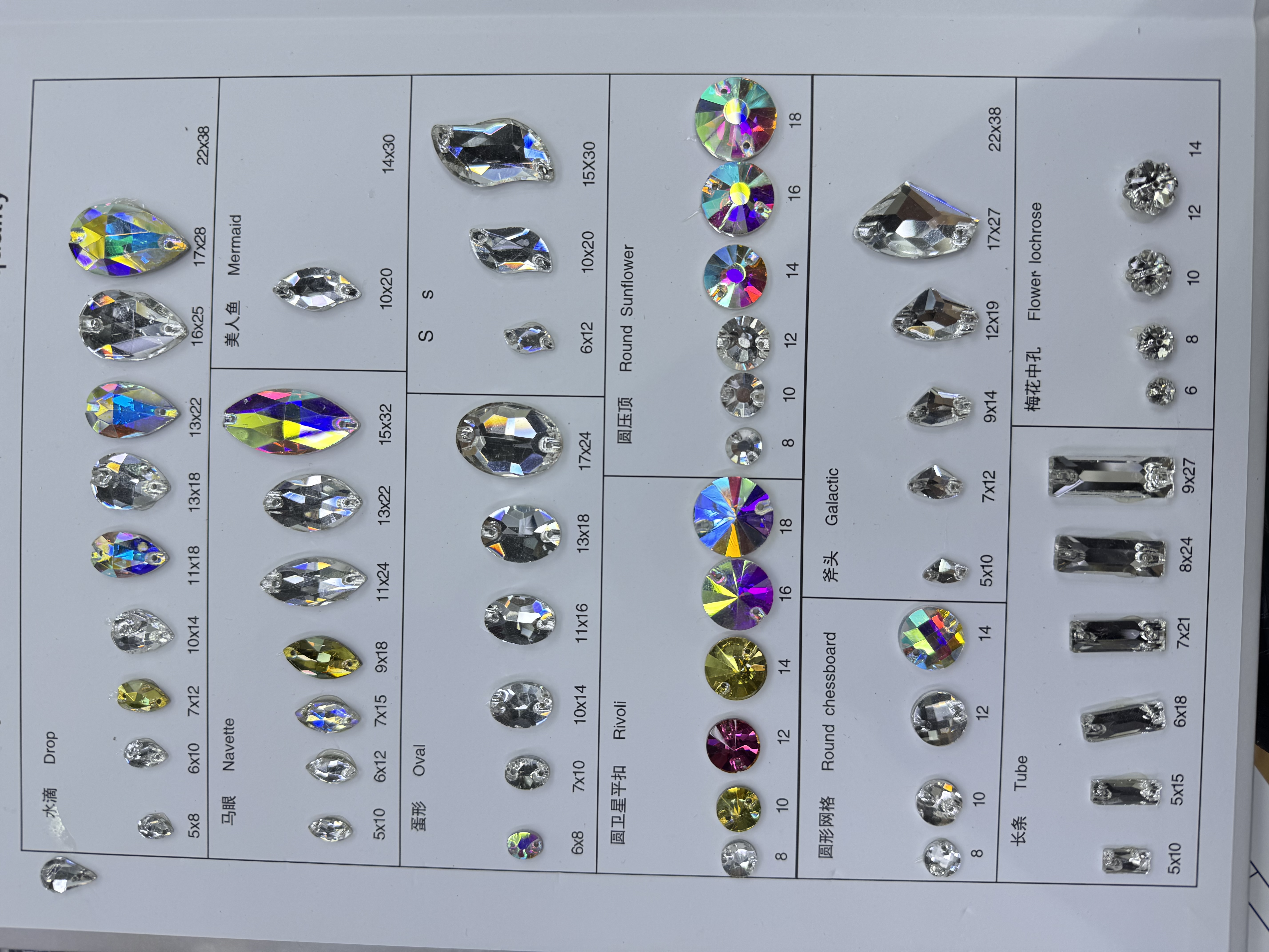 异形钻，手缝石，服装辅料，饰品钻，手工DIY钻