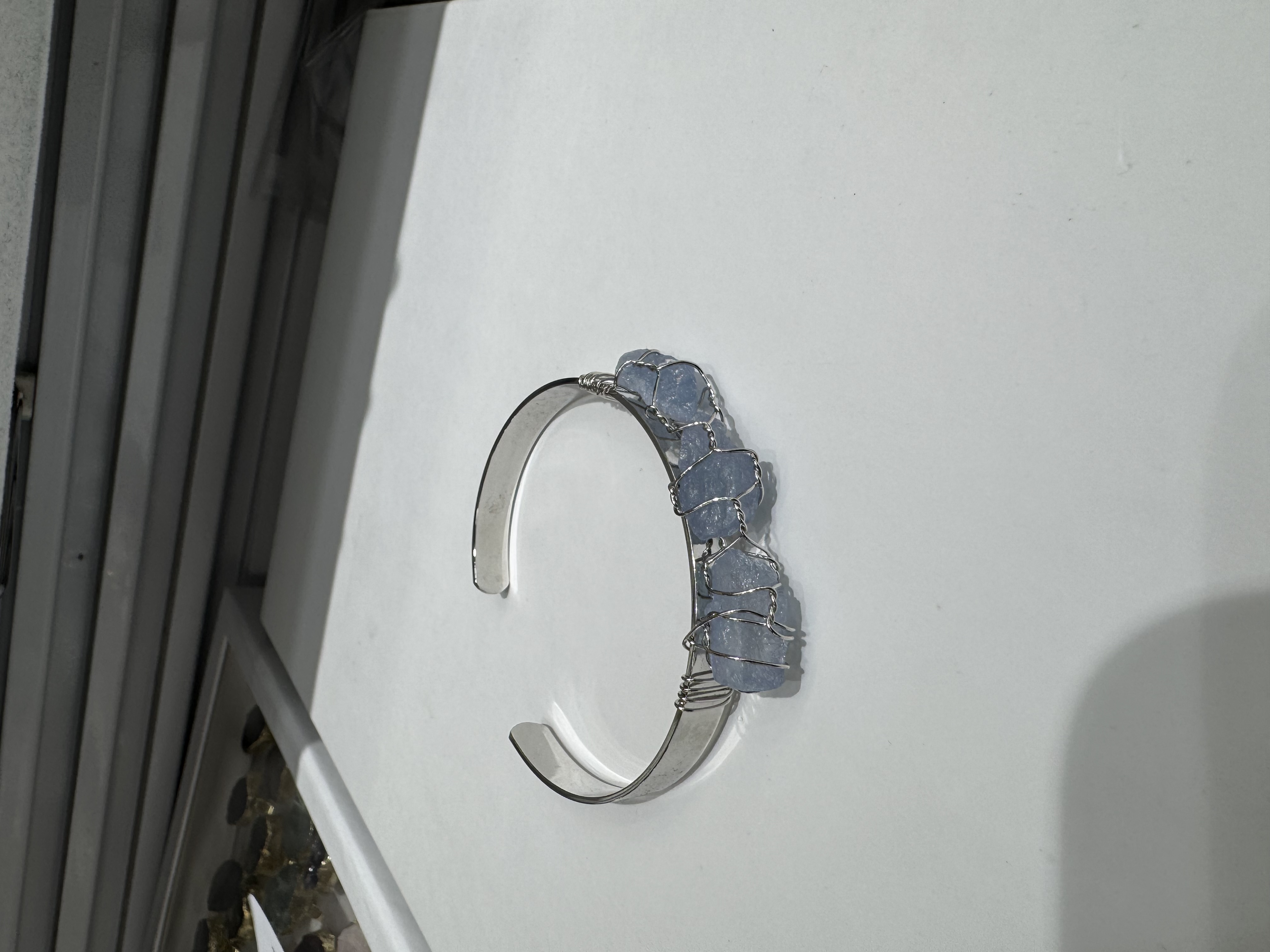 金色银色手镯.天然石手工.时尚潮流饰品 耐磨耐腐蚀 高质量手镯 长久保色 高雅大方手详情图1