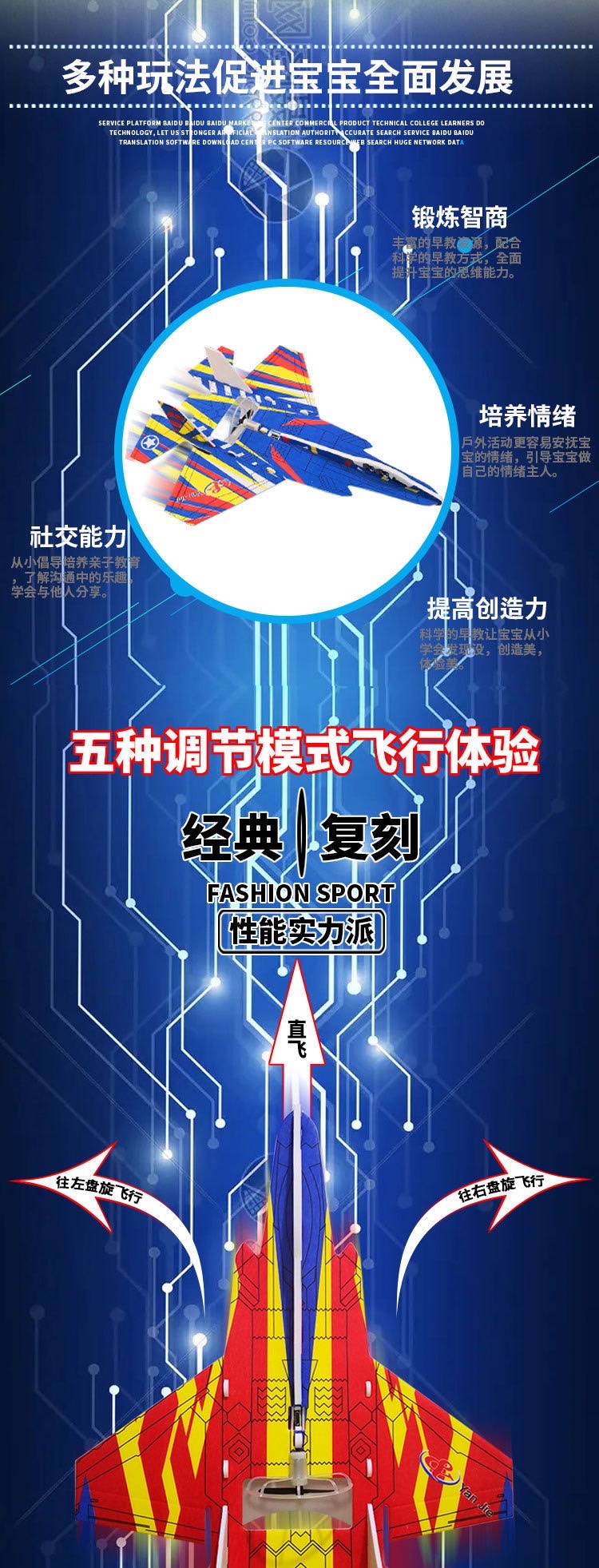电动手抛飞机 飞机模型儿童益智玩具飞机玩具详情图4