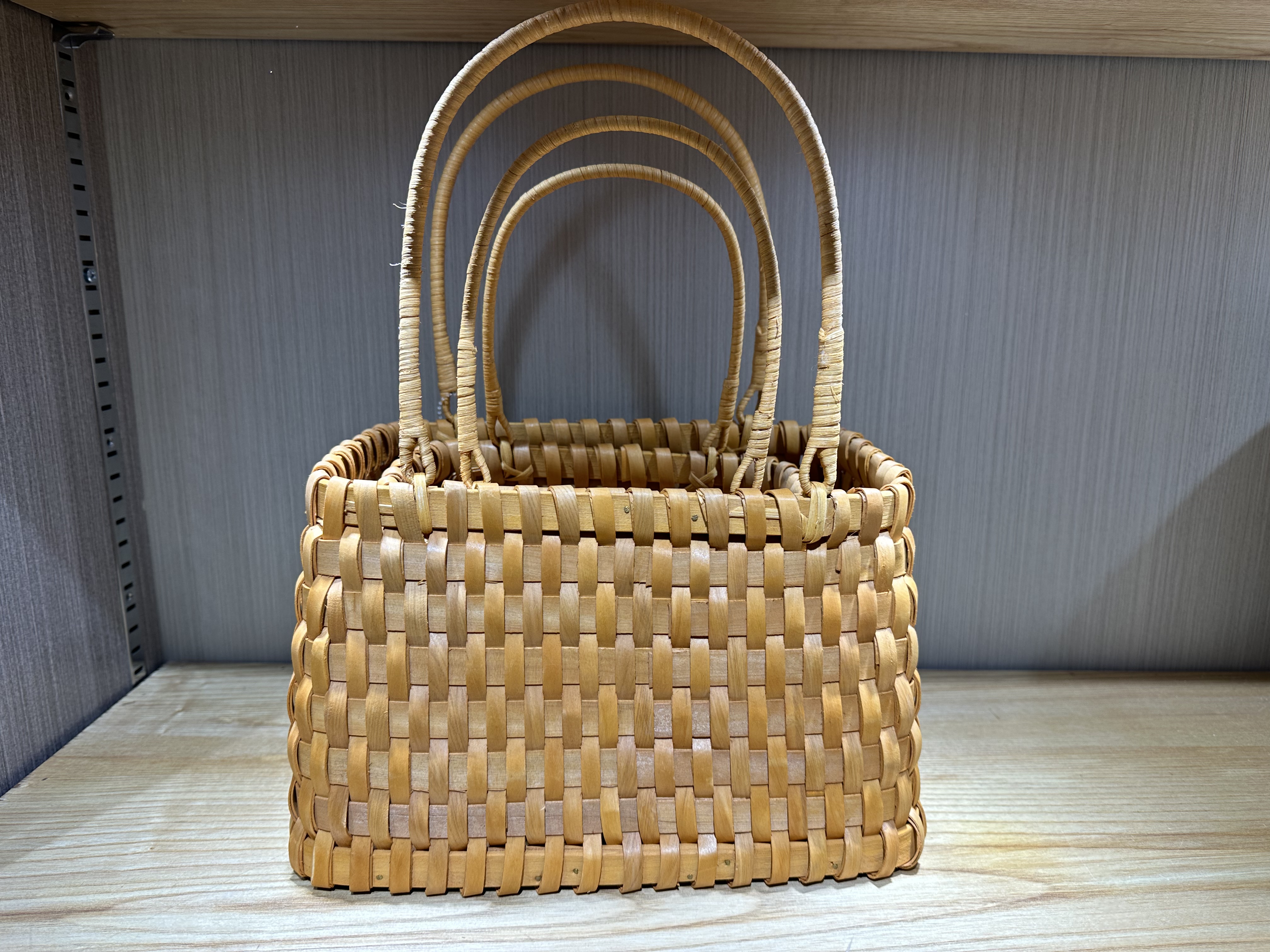 藤编花篮防藤编收花篮 仿真花假花装饰 蕾丝收纳美观实用 家居装饰品花艺摆设