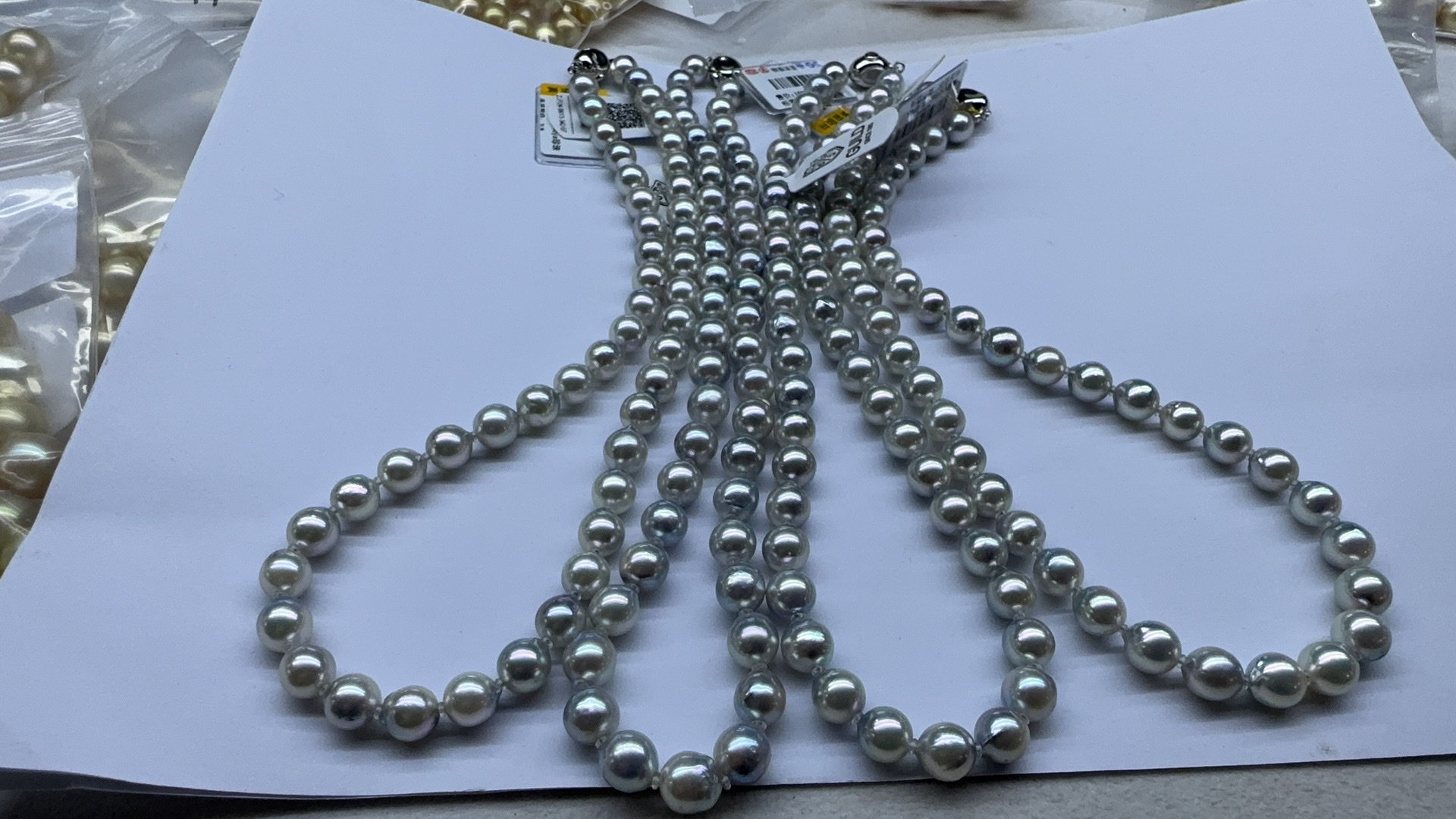 海水珍珠，海水珍珠，有核珍珠，巴洛克，带GUILD大证，海水akoya珍珠详情图3