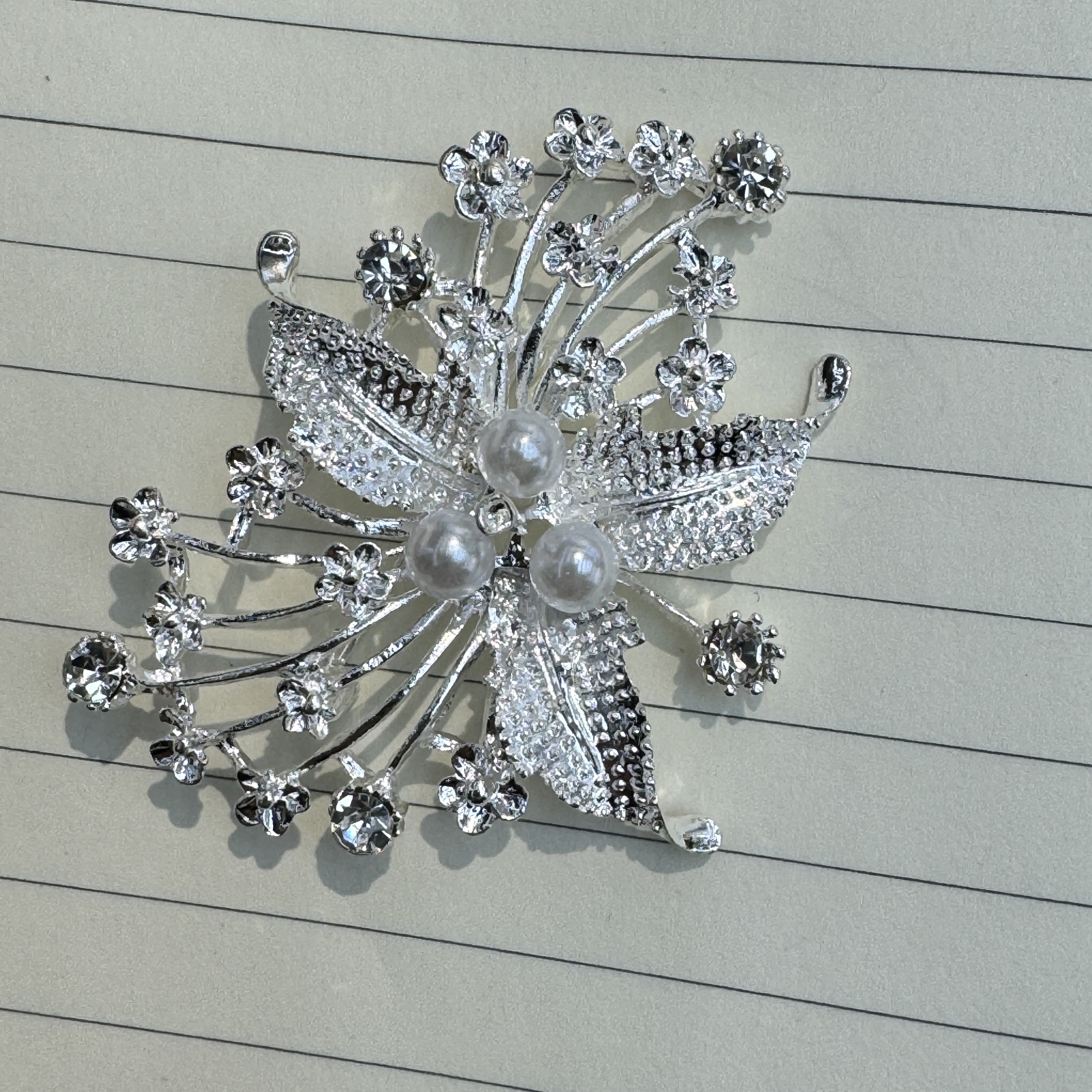 镀银胸针徽章 时尚女士衣饰配件 丝巾扣装饰品 独特设计优雅大方细节图