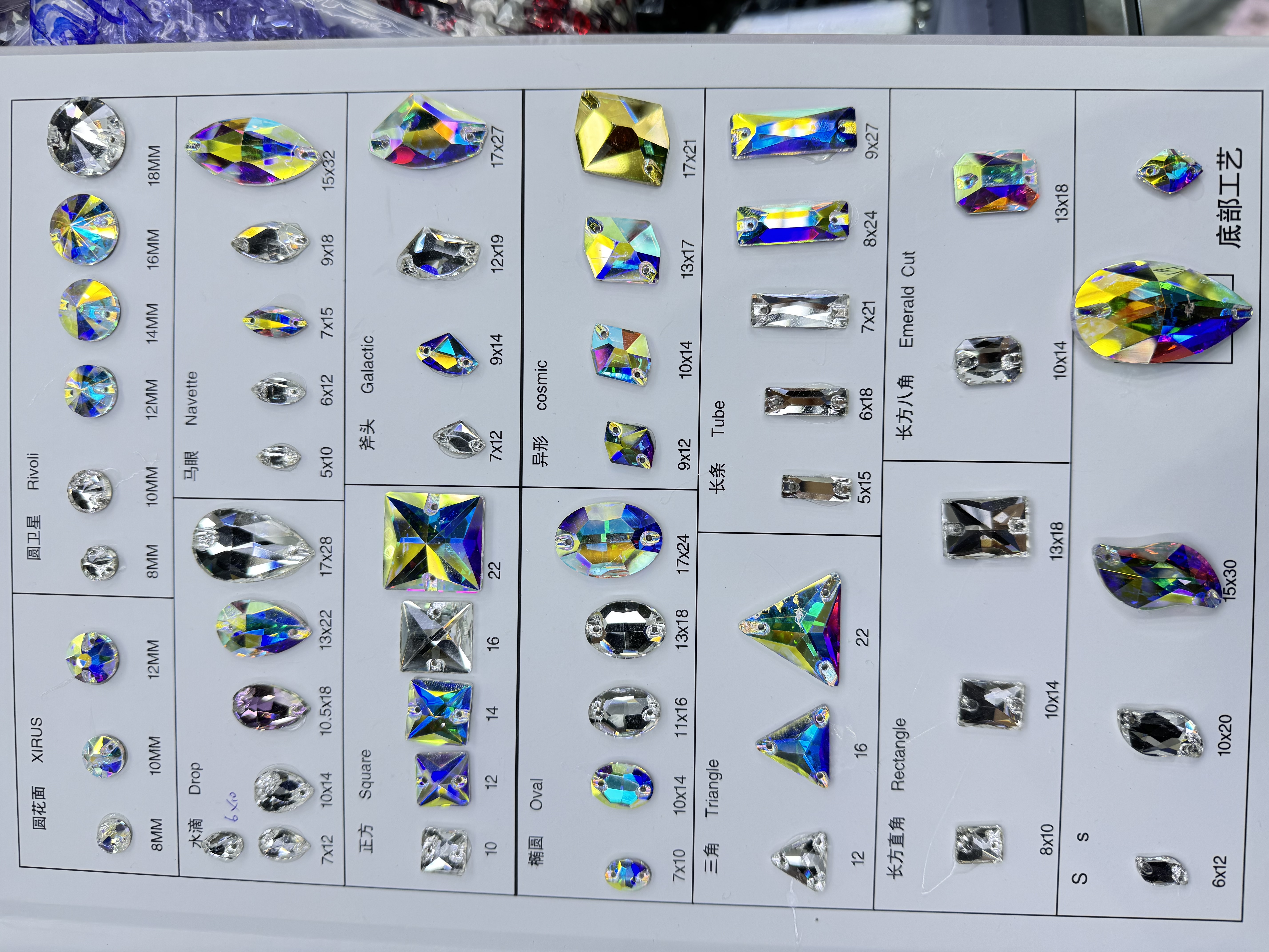 异形钻，手缝石，服装辅料，饰品钻，手工DIY钻详情图3