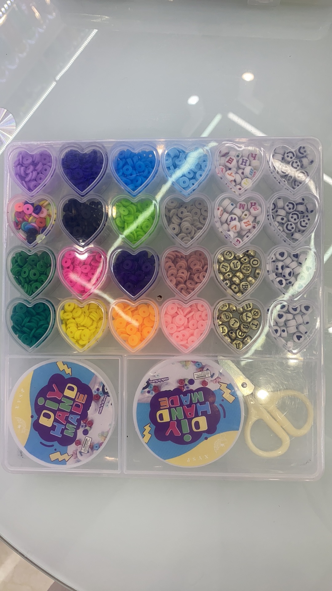 DIY串珠。手串 项链儿童手链 DIY串珠 饰品 项链圣诞亮片配件九字针胸卡夹扣不锈钢十字架朋克木块女孩玩具套装