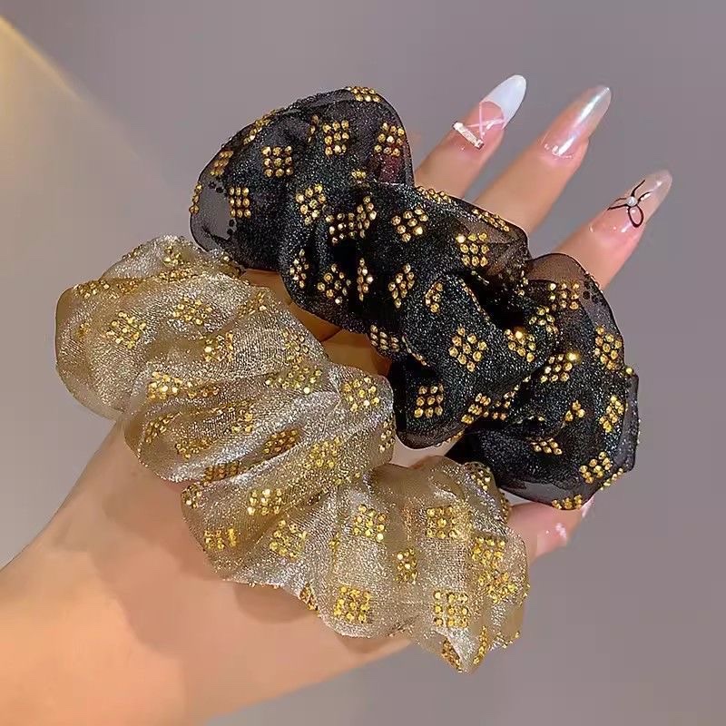 网纱大肠发圈头绳 高级感饰品 发饰 简约时尚女士发圈 美发装饰品 头饰礼品详情图5