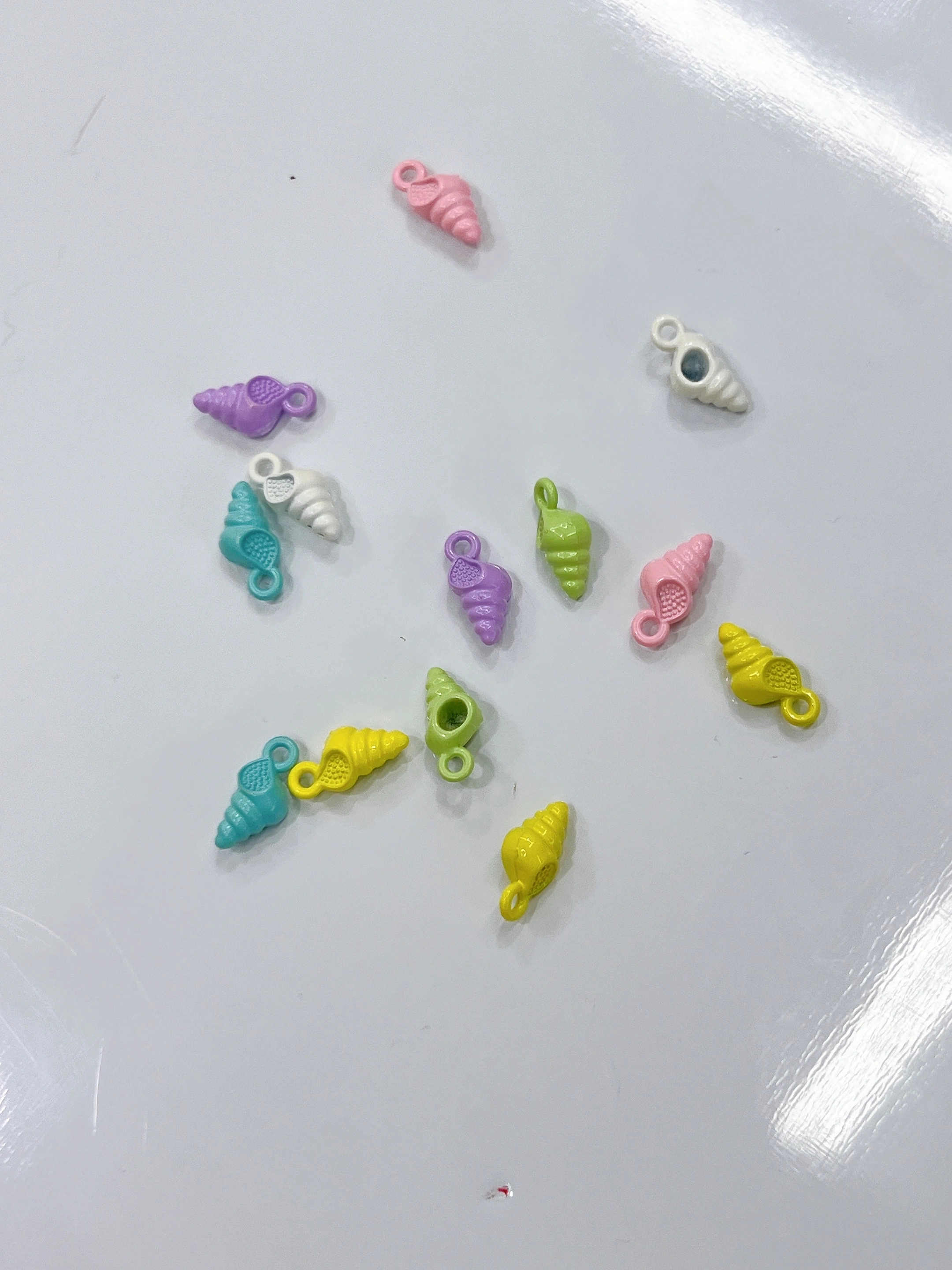 Zinc alloy jewelry accessories, auxiliary materials, spray-painted ocean, fresh and cute spring and summer, three-dimensional decorative pendants, DIY clothing, grand and self-created, trendy and fashionable, versatile necklaces, stud earrings, jewelry, mobile phone chains, color-preserving electroplating detail image 2