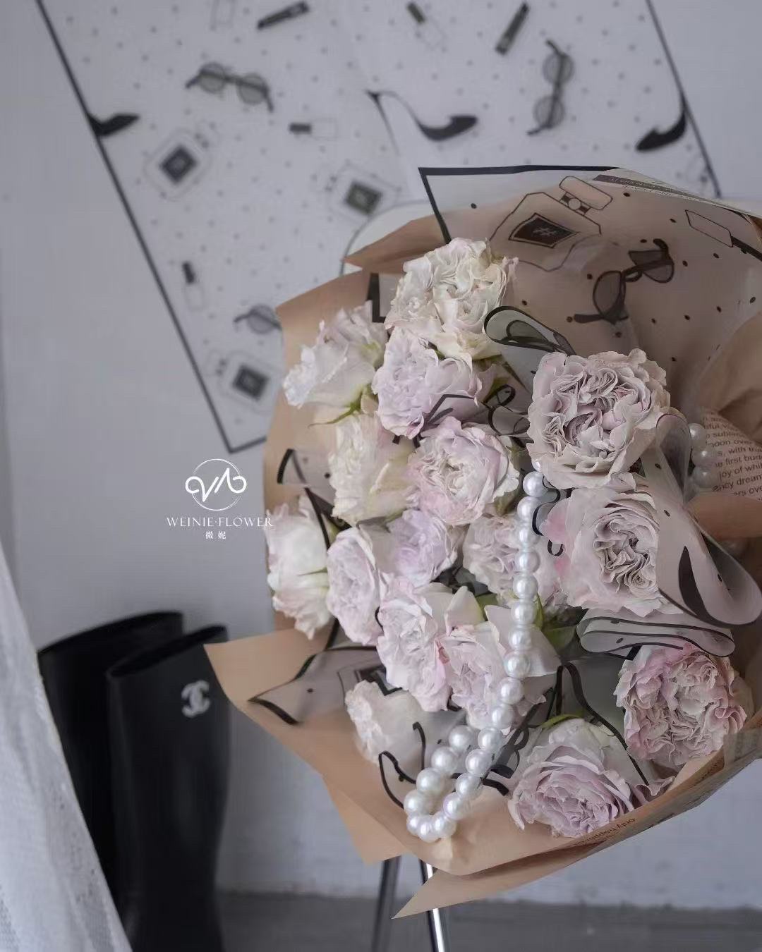 镭射纸鲜花包装纸 花束专用压褶皱纹纸 花纸包装纸 美观耐用 提升花束档次详情图6