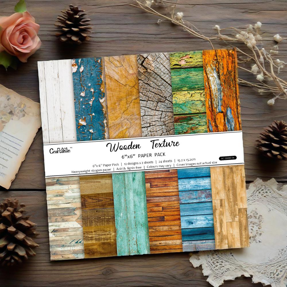 DIY handmade scrapbook planner materials: 6-inch patterned paper background paper, 24 sheets AC 220303 full figure