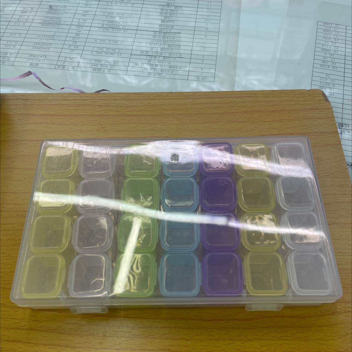 Rice bead storage, bead storage, pill storage box