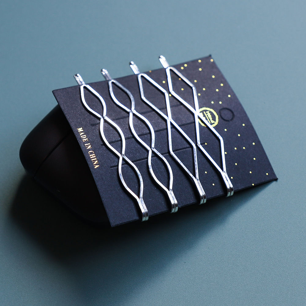 Golden simple one-line clip, popular hair clip, side clip, arc-shaped bangs, broken hair clip, versatile and elegant headwear, hair clip detail image 10