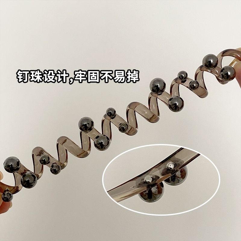 网纱大肠发圈头绳 高级感饰品 发饰女士优雅气质 简约时尚发圈头饰套装发圈白底实物图
