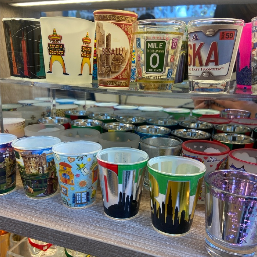 世界旅游纪念品 工艺礼品文旅文创产品纪念品小玻璃杯 可来样定制手工玻璃制品玻璃工艺品 纪念品玻璃杯手工玻璃制品玻璃工艺品