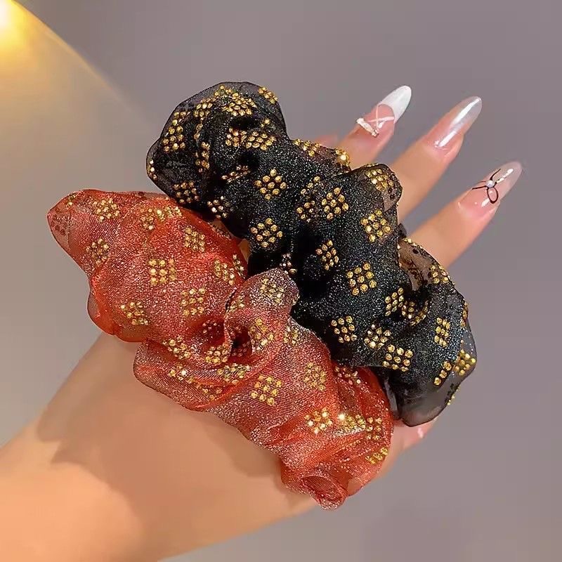 网纱大肠发圈头绳 高级感饰品 发饰 简约时尚女士发圈 美发装饰品 头饰礼品详情图10