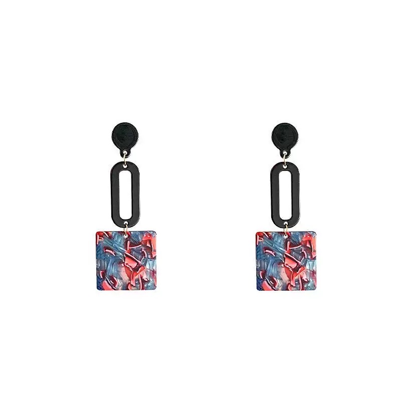 New cross-border e-commerce bestsellers in 2025: Acrylic earrings, fashionable and exaggerated earrings, acetate earrings Specification image