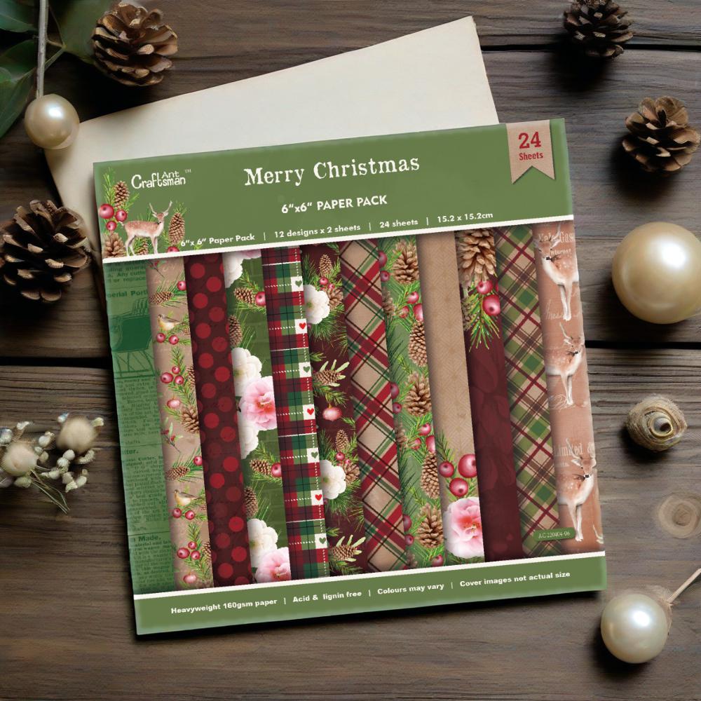 DIY handmade scrapbook planner materials: 6-inch patterned paper background paper, 24 sheets AC 220404 full figure