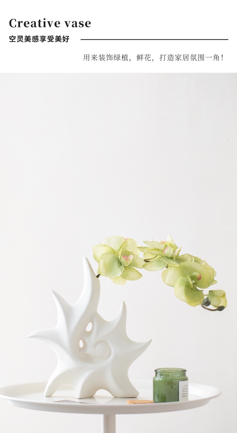 Ceramic decorative vase, modern and simple handicraft Specification image