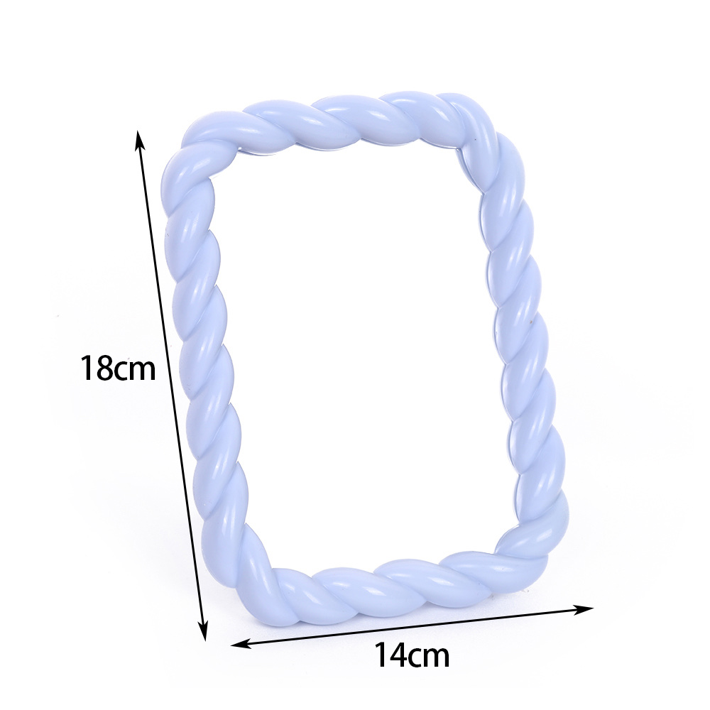 麻花方形桌面镜糖果化妆镜可壁挂美妆镜学生宿舍浴室镜子详情图4