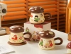 Mushroom Girl Ceramic water cup, cartoon water cup, coffee cup, breakfast cup, tableware Application Scenario