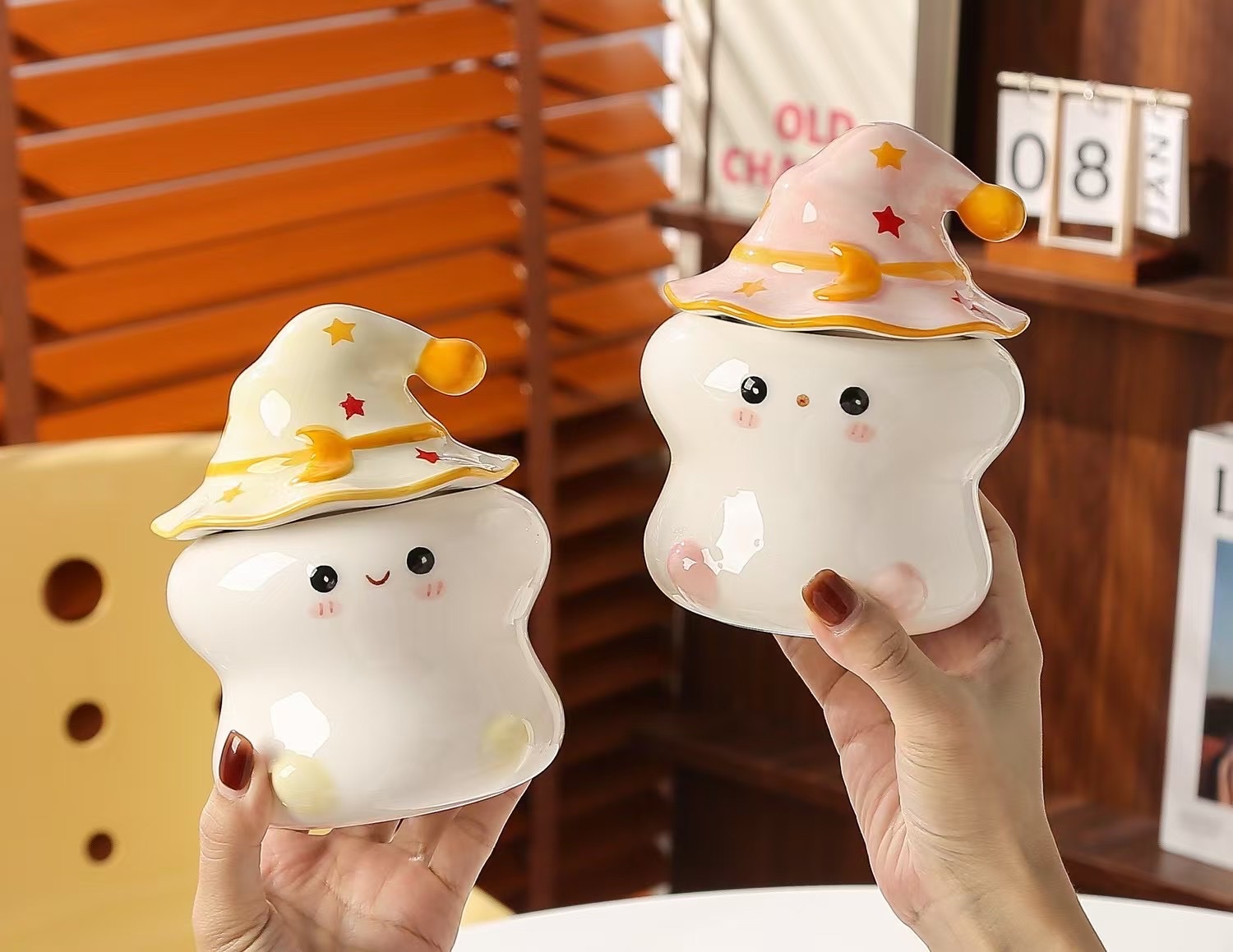 Cute star ceramic water cups, student breakfast cups, tableware, coffee cups, mugs, tea cups and tableware detail image 9