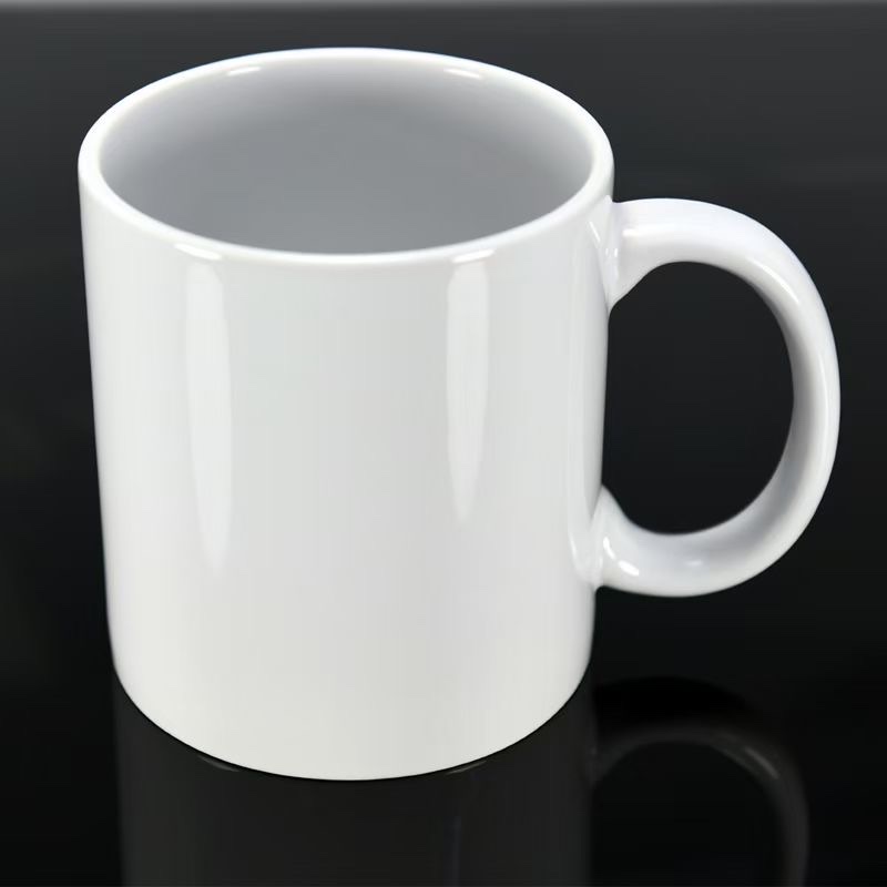 外贸出口马克杯白杯热转印杯批发白底实物图
