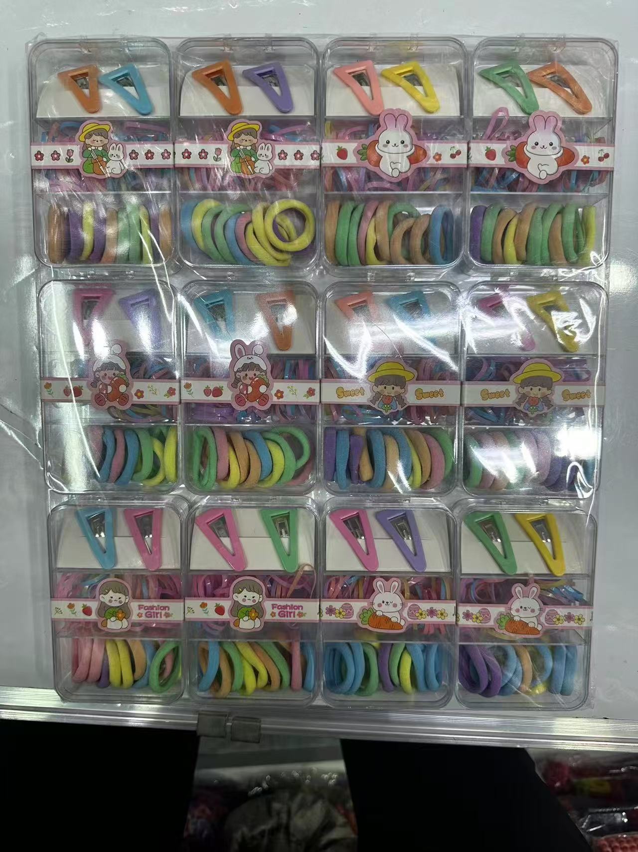 天意饰品地摊热销款头饰 头绳抓夹套装 潮流发饰女生日礼物头绳晨剑饰品12产品图