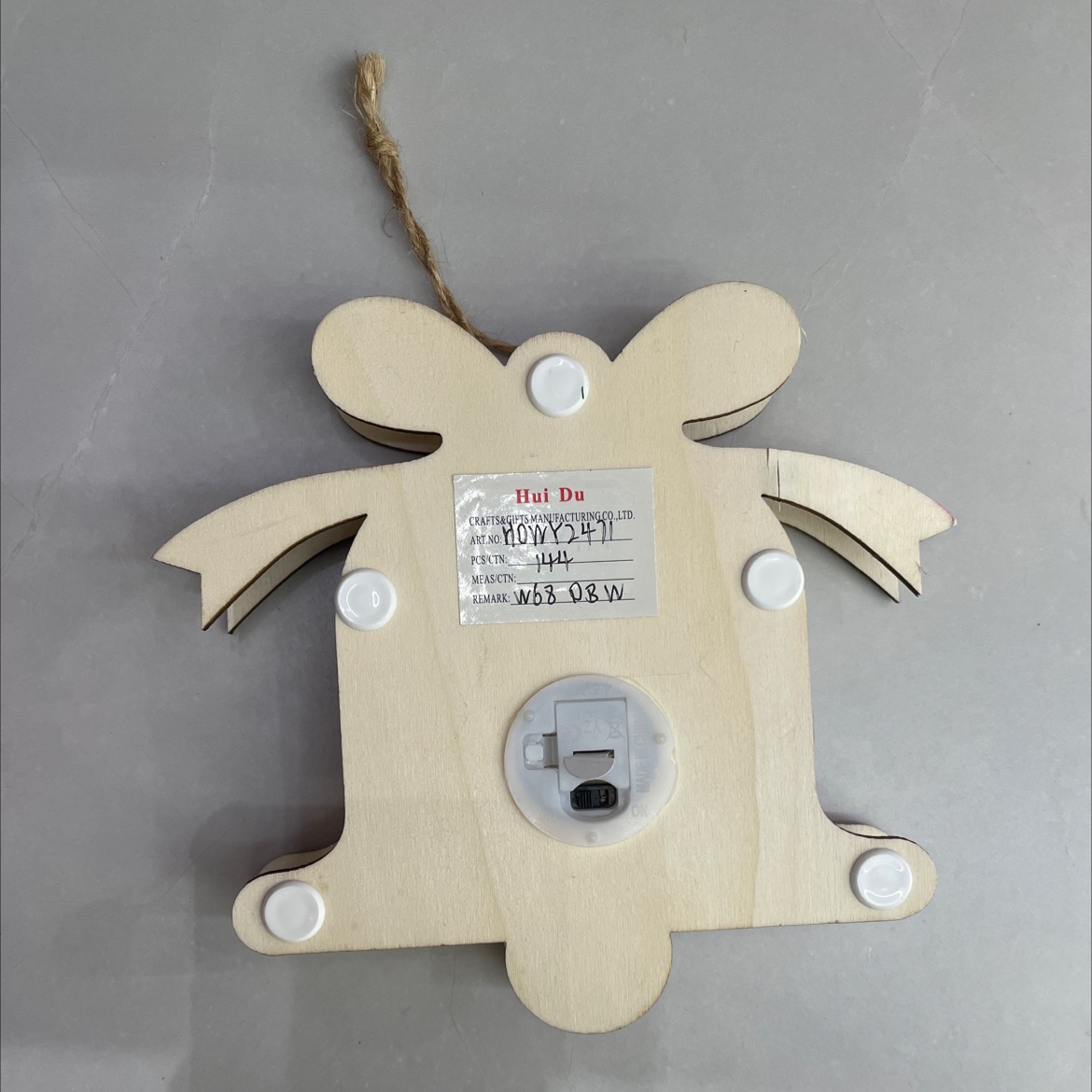 15CM*16.5CM*2.4CM带灯圣诞挂件产品图