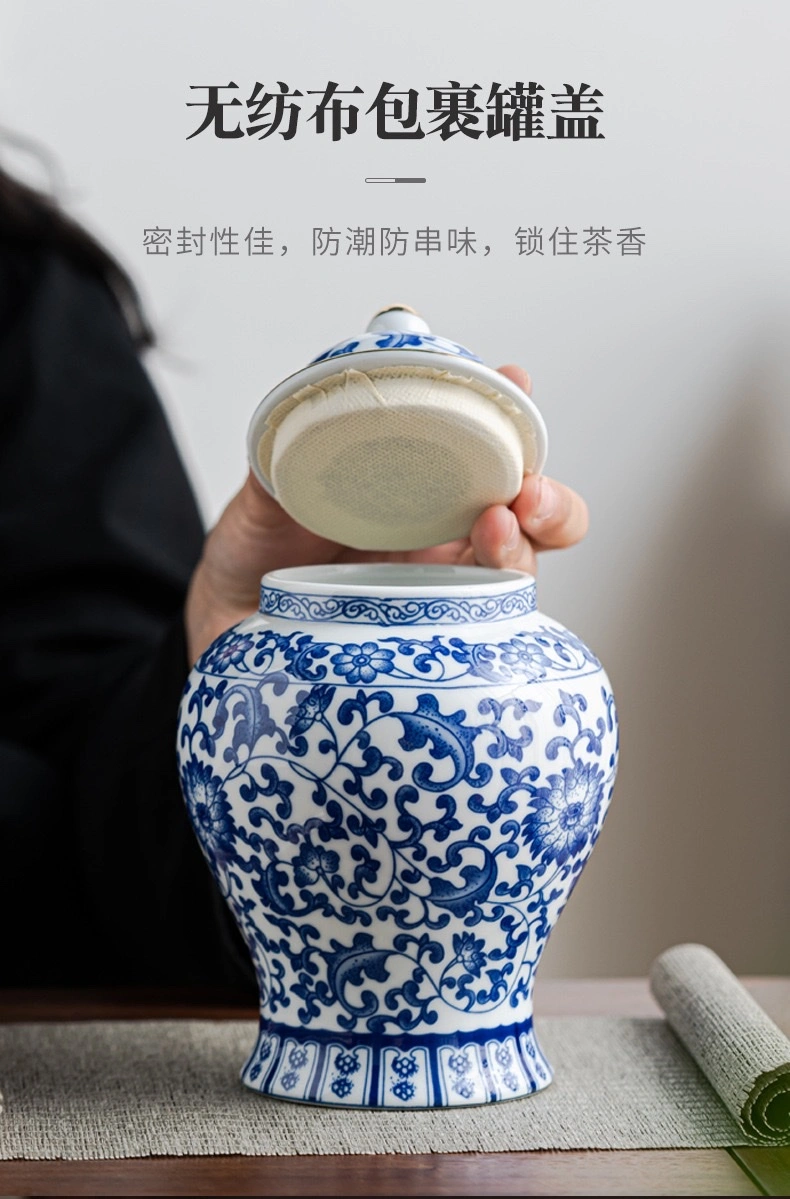 Exquisite artistic ceramic tea canister, home decoration, creative porcelain handicrafts, living room and study decoration and arrangement detail image 5