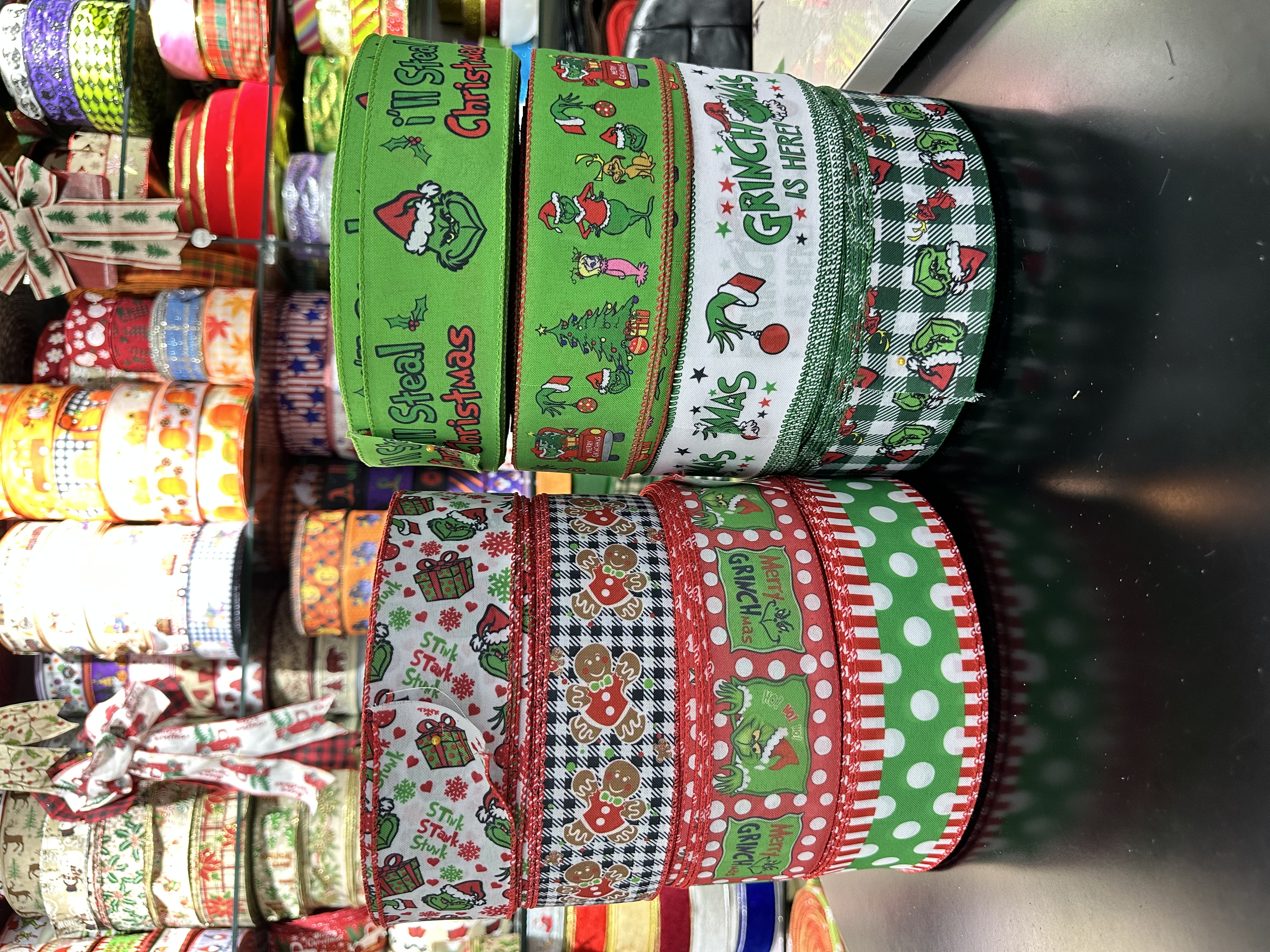 Grinch Green-Haired Monster Christmas webbing printed webbing