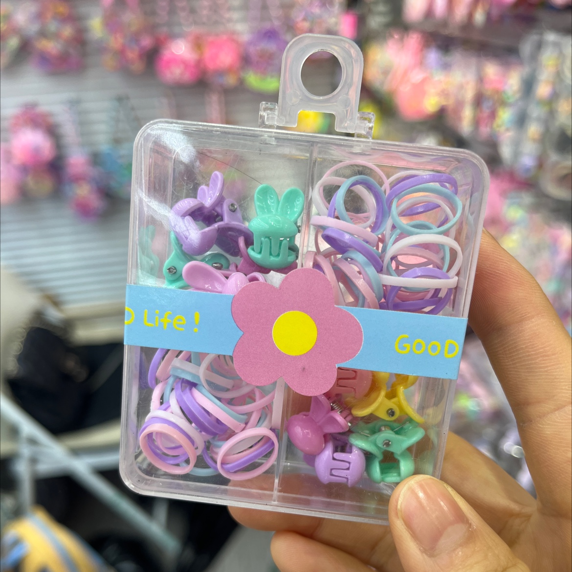 Disposable TPU yellow rubber band, environmentally friendly, no hair damage, long-lasting elasticity, durable, no hair tangling, children's rubber band claw set