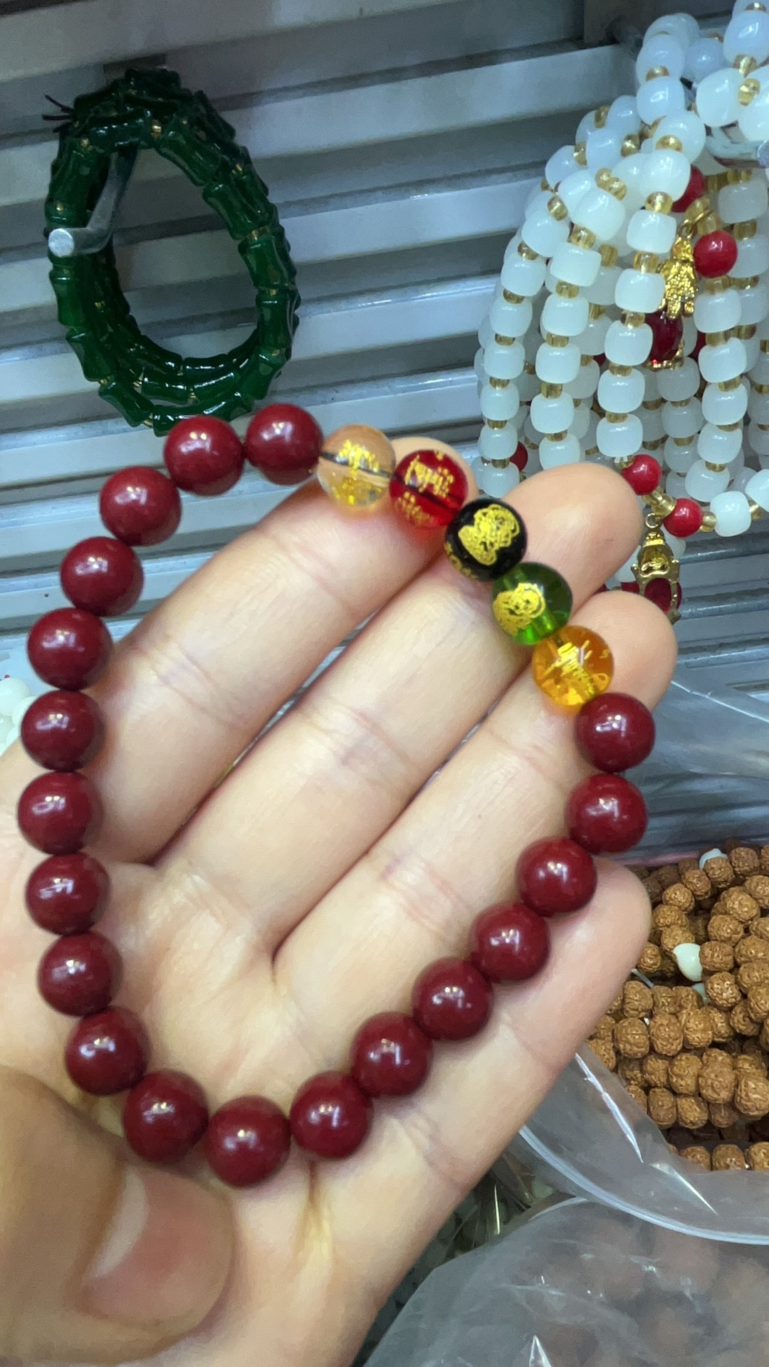 朱砂手串，🍀手链，貔貅手串详情图3