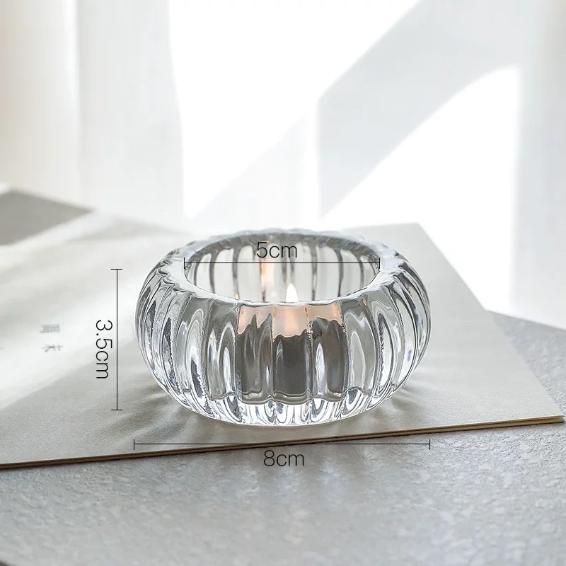 European-style simple DIY transparent glass candlesticks, Valentine's Day and birthday gifts, scented candles, bedroom fragrance souvenirs