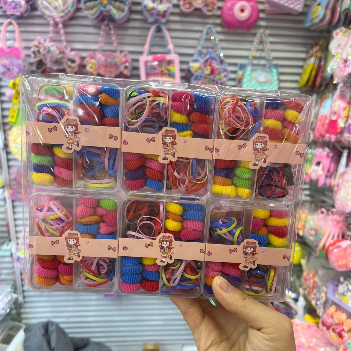 Children's summer cute hair clips and hair accessories, girls' summer trendy hair clips, exquisite ring set box included