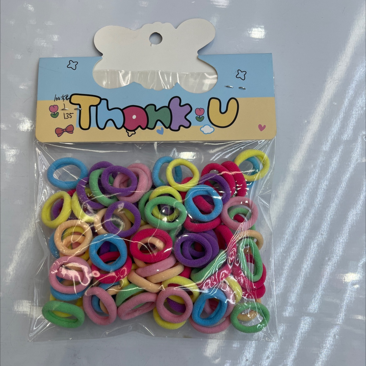 Knitted towel loop, elastic band, children's hair accessory, elastic band, strong and unbreakable hair accessory for girls, cute in summer details Picture