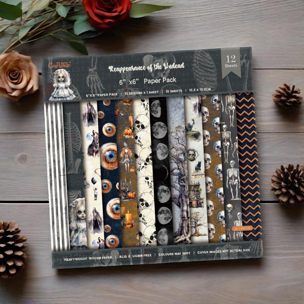 6inch paper pack - Reappearance of the Undead - Planners/ Scrapbooks /Cards / Journals / Photo Album DIY decoration  (12 sheets) AC230803-06 full figure
