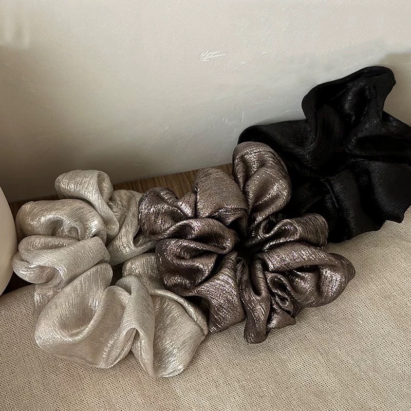 Shiny silk high-end fat intestine circle, pig large intestine hair rope, lazy bun head, low ponytail head rope, regular large intestine hair circle, hair circle, mesh large intestine hair circle