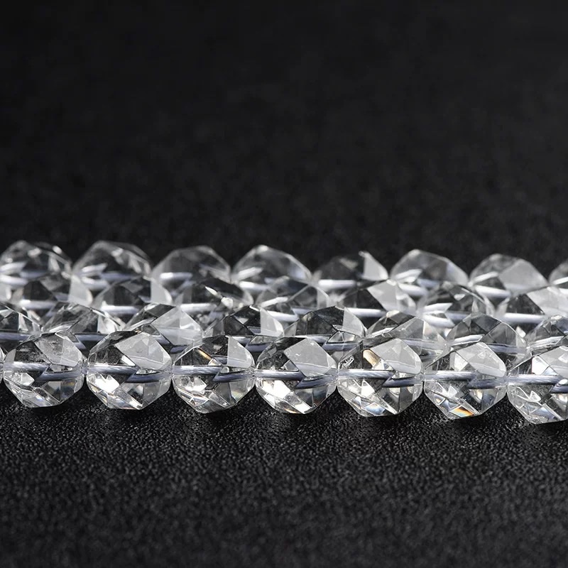 异形水晶玻璃珠 扭形切面水晶玻璃珠 扭珠DIY