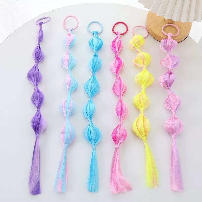 儿童假发辫子马尾女孩甜酷拳击辫头绳灯笼辫泡泡辫发绳发夹儿童夏季可爱发饰女童夏季可爱发夹儿童夏季潮流