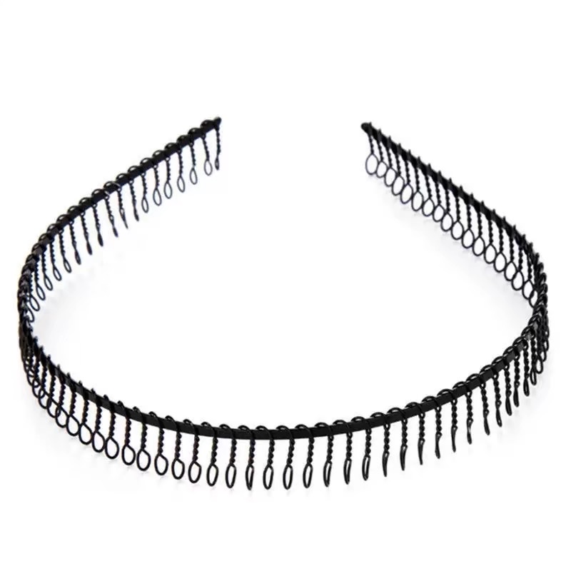 Hair band with teeth, hair clipping comb for the elderly, hair band with teeth for the elderly, hair clip for grandma, grandma, old black bangs, iron wire hair clip, face washing and hair clipping device