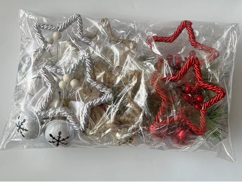 亚马逊爆款雪花铃铛圣诞节装饰挂件蝴蝶结五角星铃铛大厅布置家居圣诞树挂件烤漆铃详情图13
