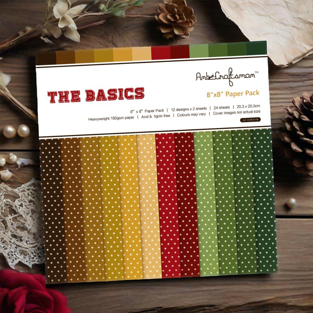 DIY handmade scrapbook planner materials: 8-inch patterned paper background paper, 24 sheets AC210903 full figure