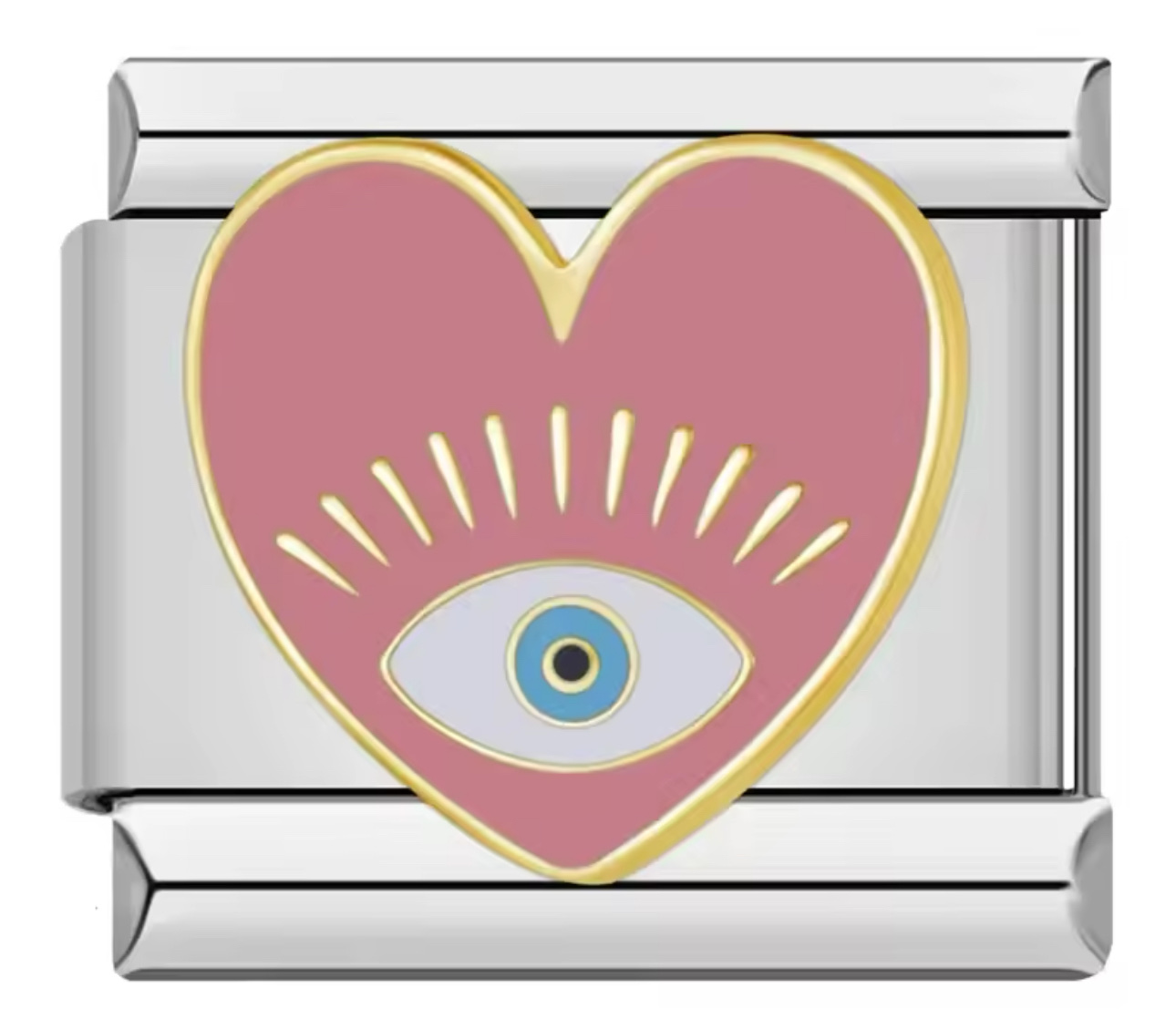 This stainless steel elastic modular bracelet is a bestseller on foreign trade e-commerce. It can be detachable and freely assembled without fading. It is made of stainless steel and is available for wholesale and retail. It is a genuine gold electroplated demonic eye bracelet